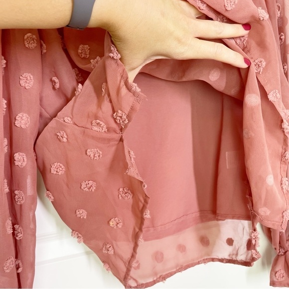 Boutique Andree by Unit Mauve Pom Pom High Neck Blouse - Picture 10 of 14